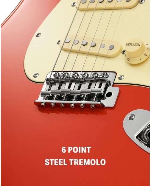 Donner DST-600 Elektro Gitar (Fiesta Red)