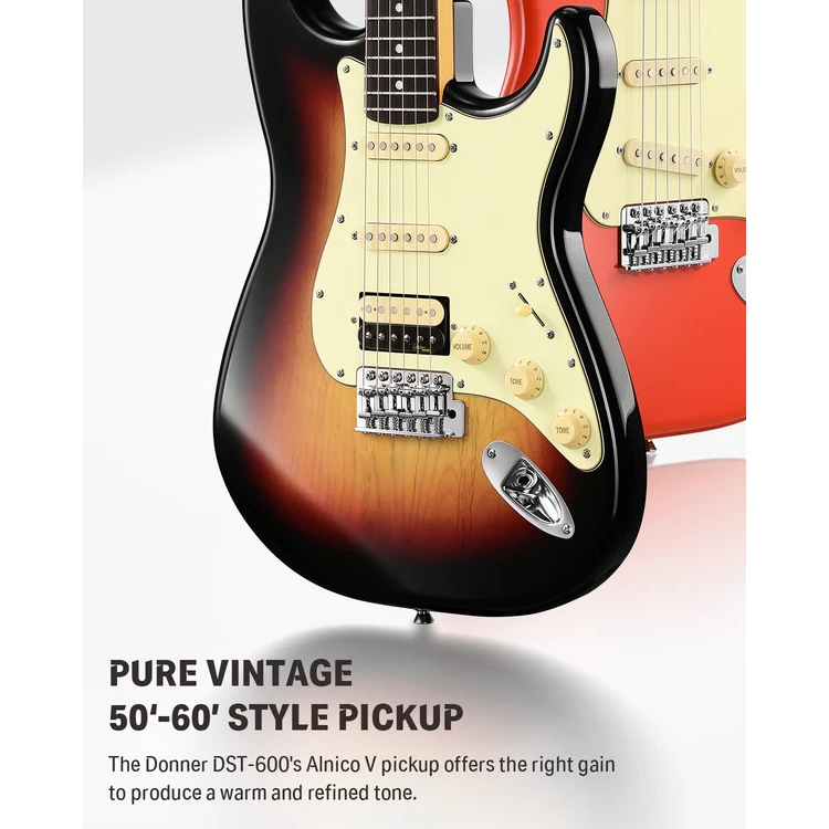 Donner DST-600 Elektro Gitar (Siyah)