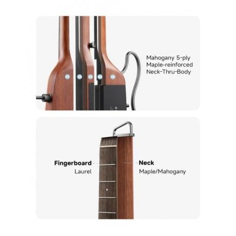 Donner Hush-i Pro Elektro Akustik Gitar (Natural Ladin)