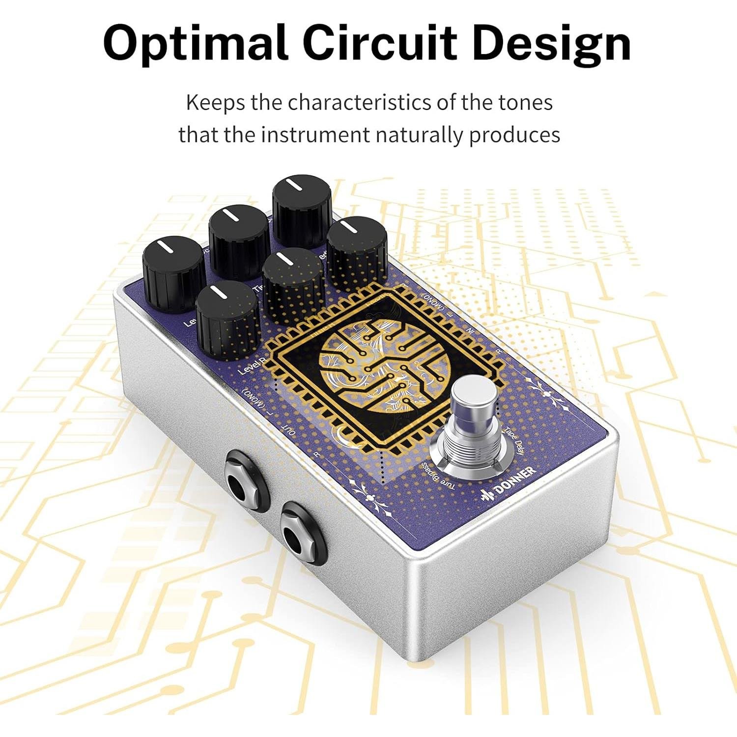 Donner Versatility Delay Pedal Time Effect Pedalı (Synthesizer/Gitar/Drum Machine Uyumlu)
