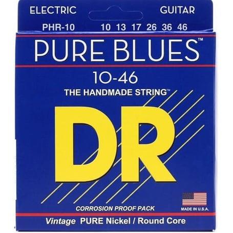 DR Pure Blues Saf Nikel Elektro Gitar 0,10 Takım Tel (El yapımı)