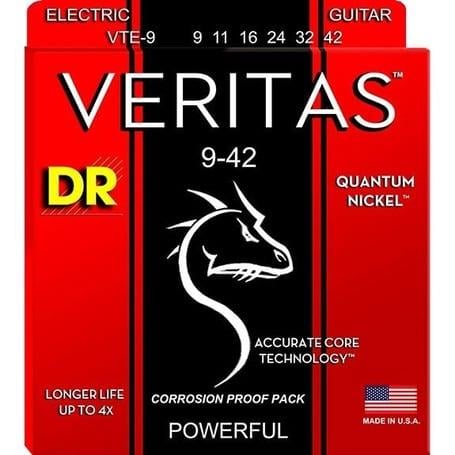 DR Veritas Uzun Ömürlü Elektro Gitar 0,9 Takım Tel Yedekli (El yapımı)