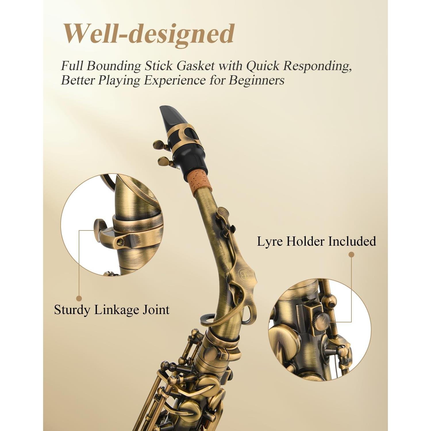 Eastar AS-II-AB Mi Bemol Alto Saksofon (Vintage)