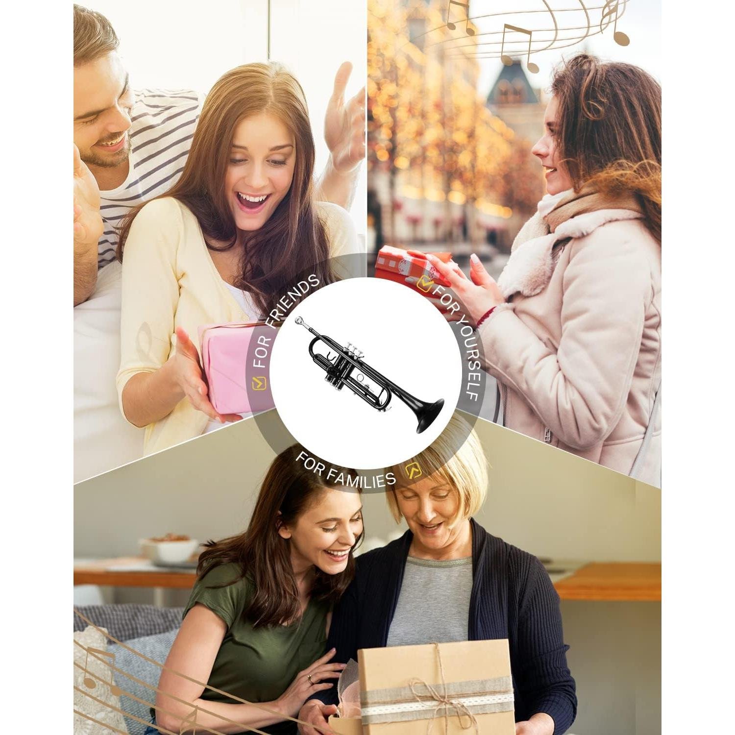 Eastar ETR-380N Standard Si Bemol Trompet (Siyah)