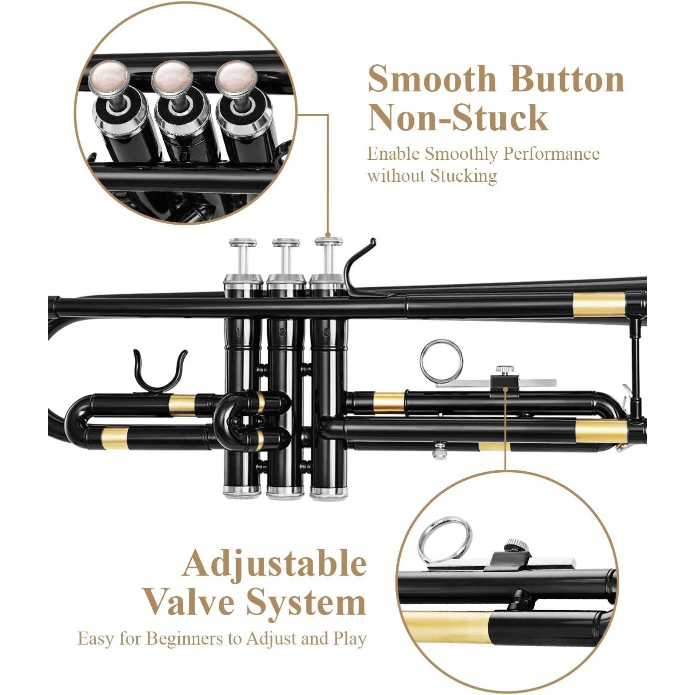 Eastar ETR-380N Standard Si Bemol Trompet (Siyah)