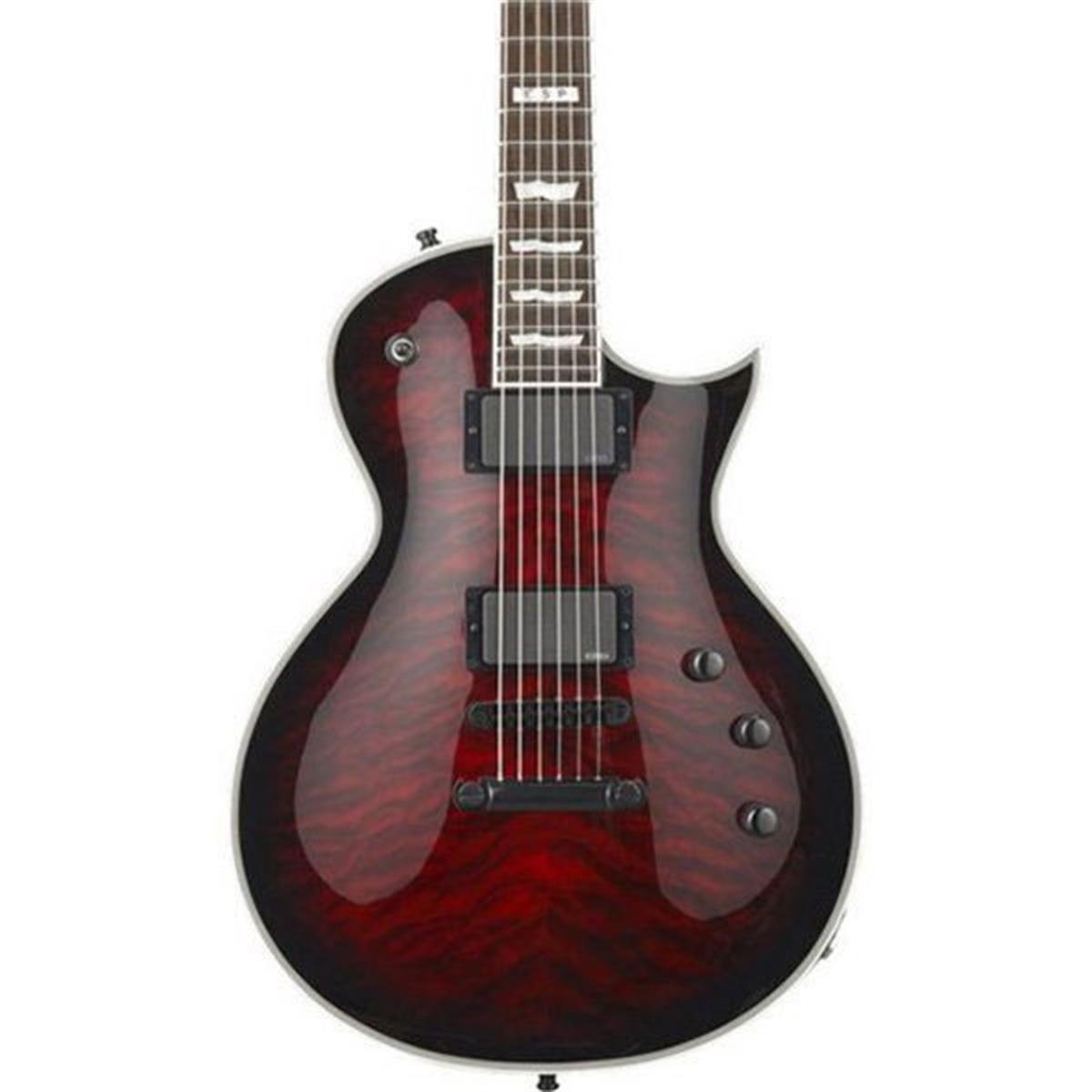 ESP E-II Eclipse Quilted Maple See Thu Black Cherry Burst Elektro Gitar