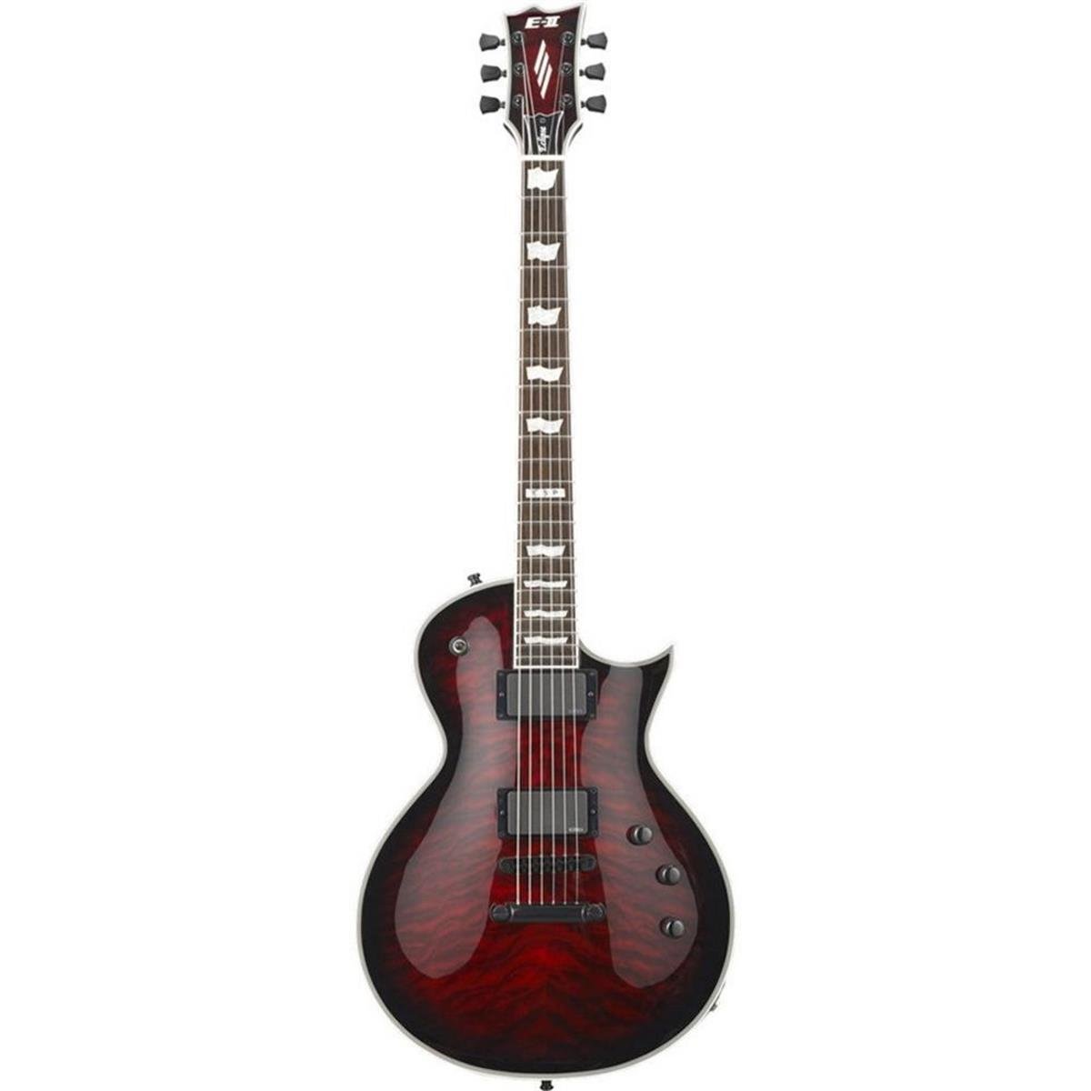 ESP E-II Eclipse Quilted Maple See Thu Black Cherry Burst Elektro Gitar
