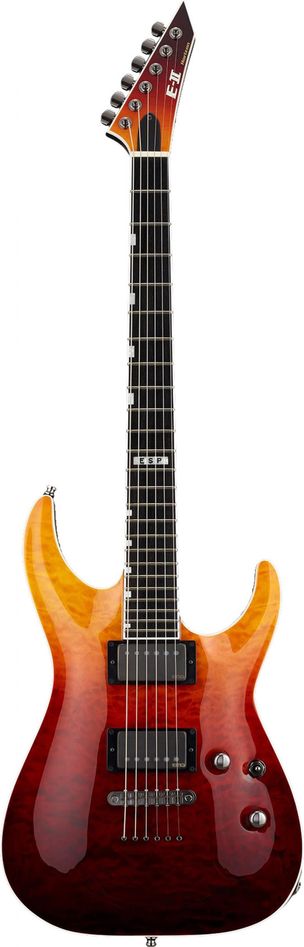 ESP E-II Horizon NT-II Tiger Eye Amber Fade Elektro Gitar