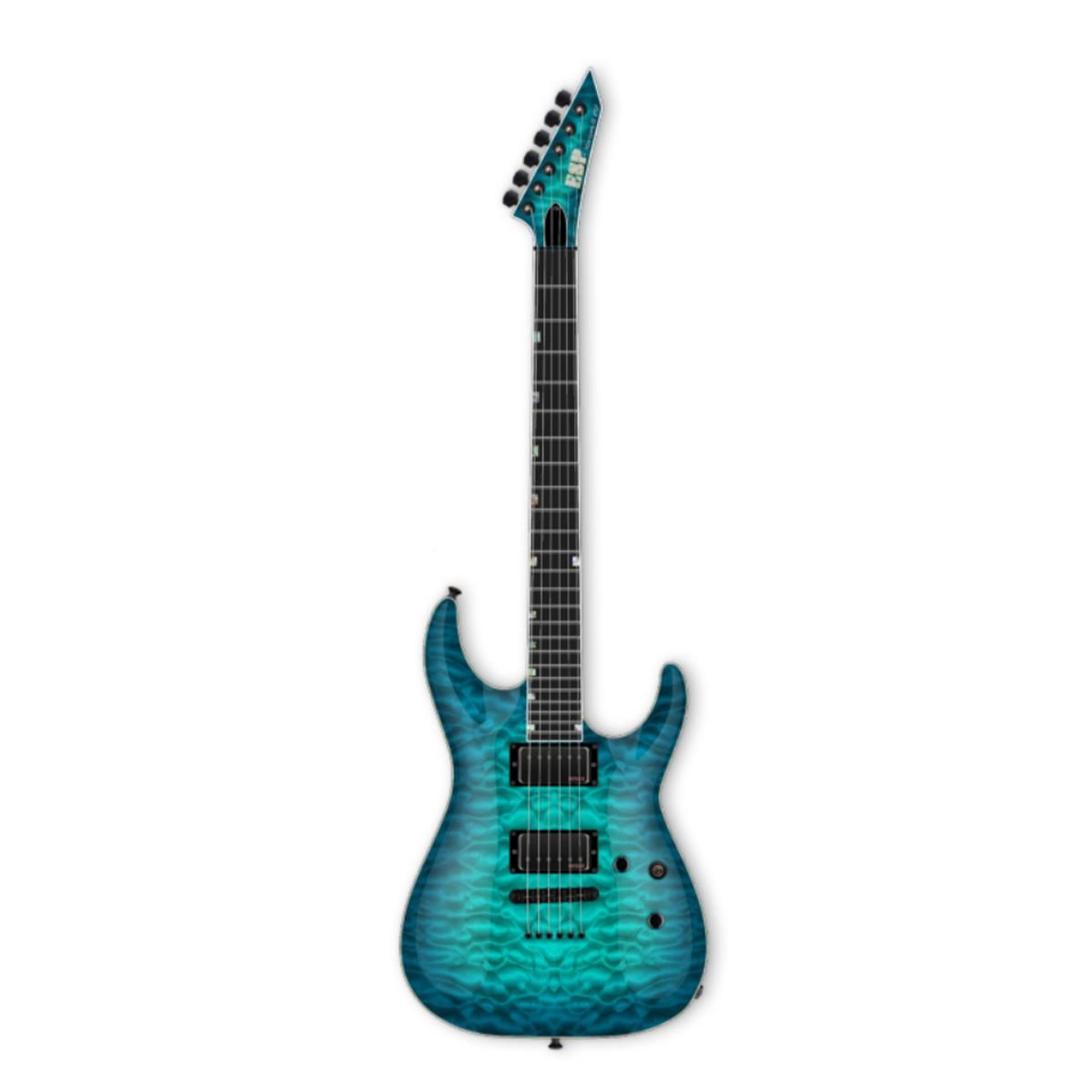 ESP Horizon II Quilted Maple Aqua Marine Sunburst Elektro Gitar