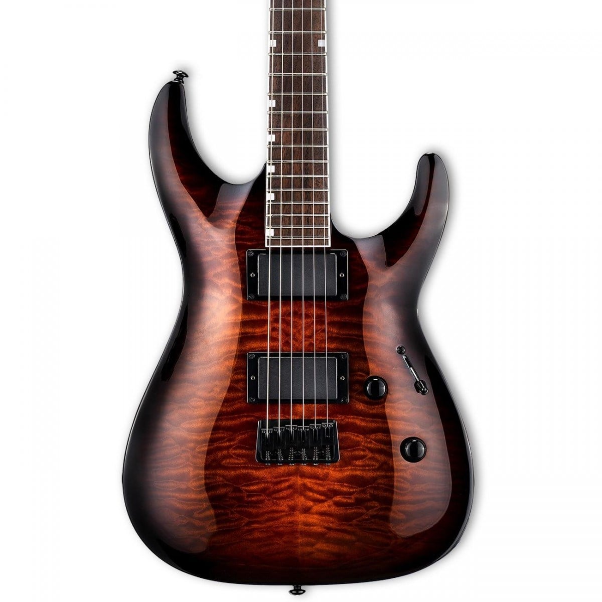 ESP LTD LMH200HTQMDBSB MH-200 Dark Brown Sunburst Elektro Gitar