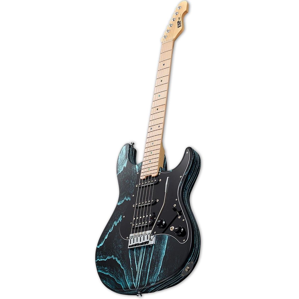 ESP Snapper CTM Drift Wood Black Blue Filler Elektro Gitar