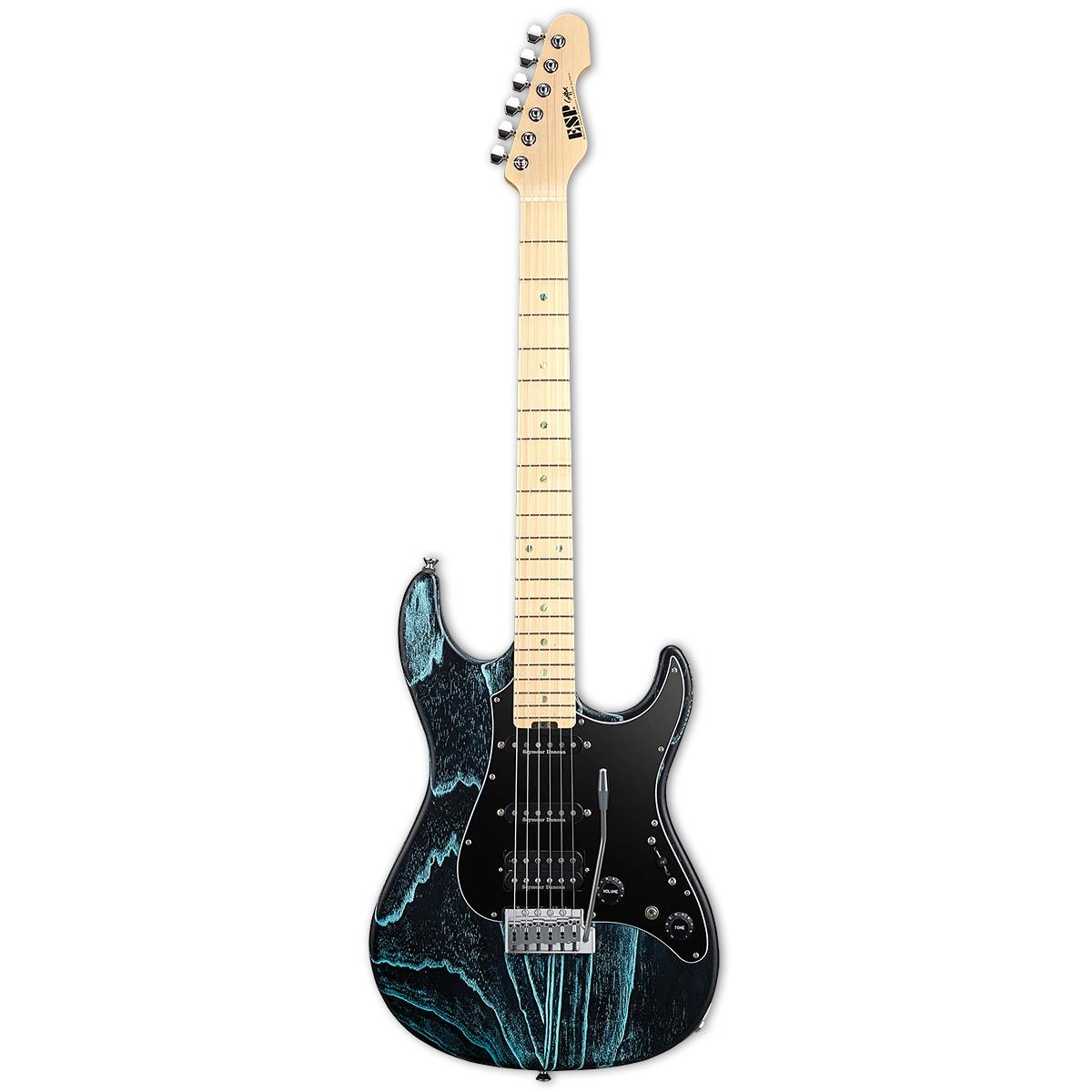 ESP Snapper CTM Drift Wood Black Blue Filler Elektro Gitar