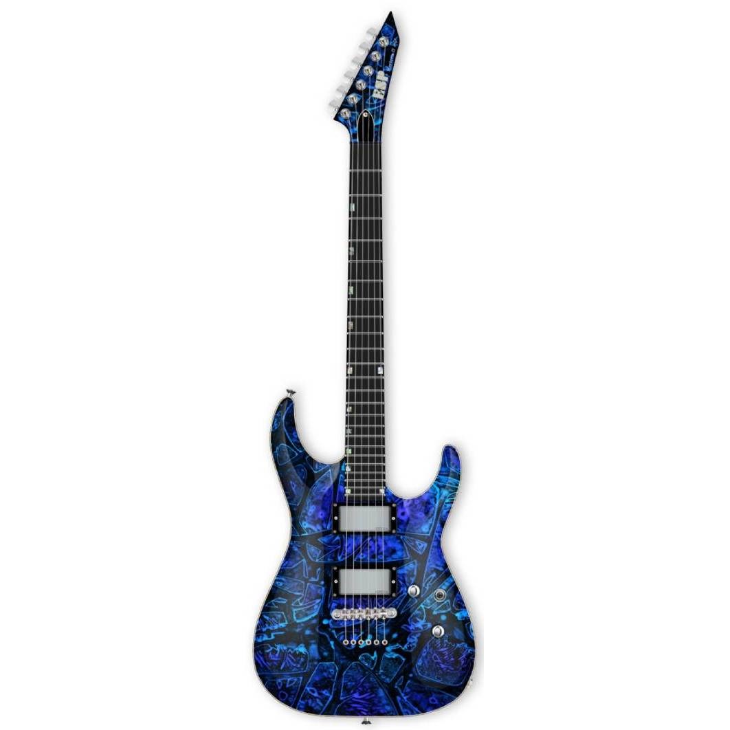 ESP USA Custom Shop Horizon-II Ghost Flame Elektro Gitar