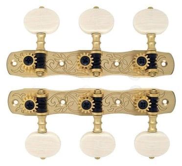 Gotoh 35G1800 Masif Pirinç Klasik Gitar Burgusu Takım (3-3 Dizilim) (RS Sistem)