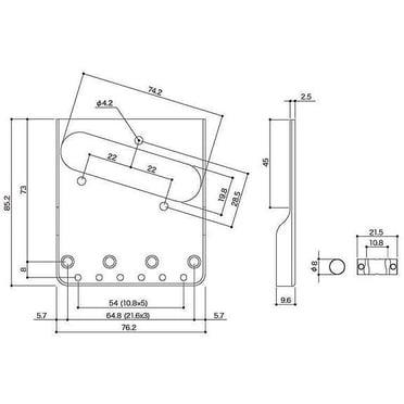 Gotoh BS-TC1S ''In Tune'' Telecaster Köprü Krom
