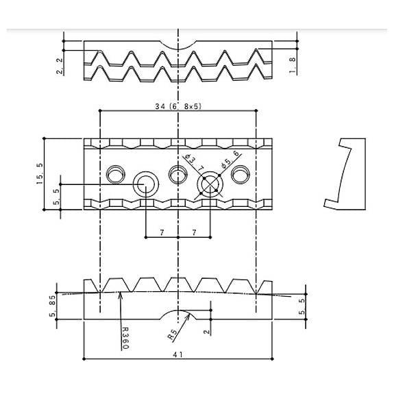 Gotoh FGR2C Elektro Gitar Üst Eşik Kilidi Tüm Set - Floyd Rose Locking Nut 41mm Krom