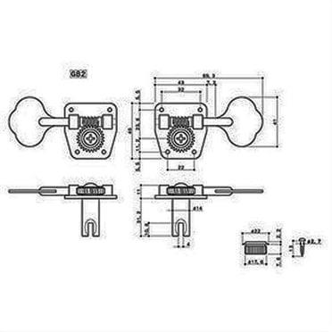 Gotoh GB2G Bas Gitar Burgu Seti Altın (4 Dizilim)