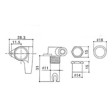 Gotoh GB350 Tekli Resolite Bas Gitar Burgu Krom (Üst) (Ekstra Hafif)
