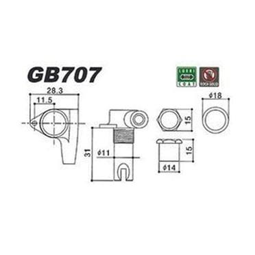 Gotoh GB707B5 Bas Gitar Burgu Seti Beşli Siyah (3-2 Dizilim)