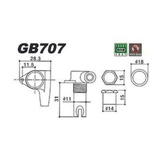 Gotoh GB707G Bas Gitar Burgu Seti Altın (2-2 Dizilim)