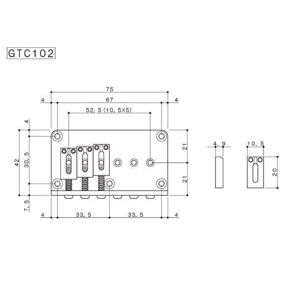 Gotoh GTC102 Hardtail Sabit Köprü Krom