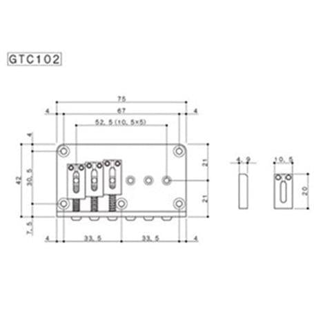 Gotoh GTC102B Hardtail Sabit Köprü Siyah
