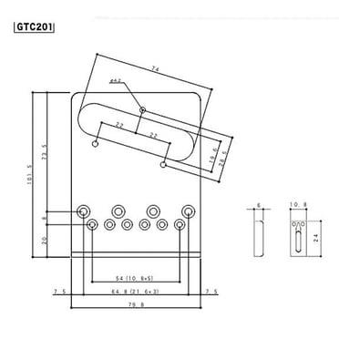 Gotoh GTC201B Telecaster Köprü Siyah