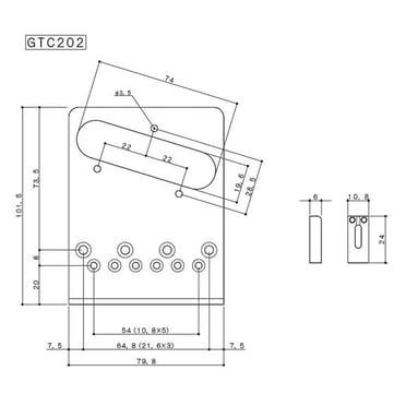 Gotoh GTC202C Telecaster Köprü Krom