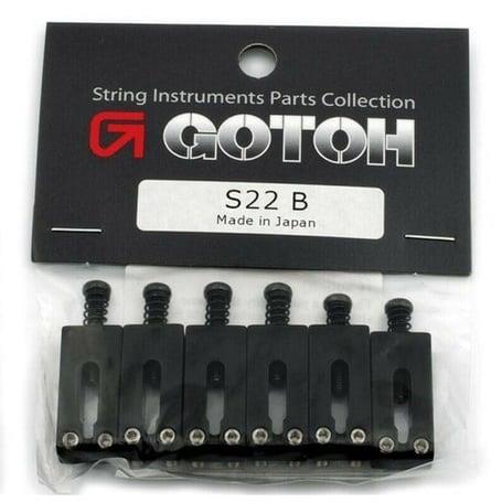 Gotoh S22B Modern Telecaster Saddle Seti Çelik - Siyah