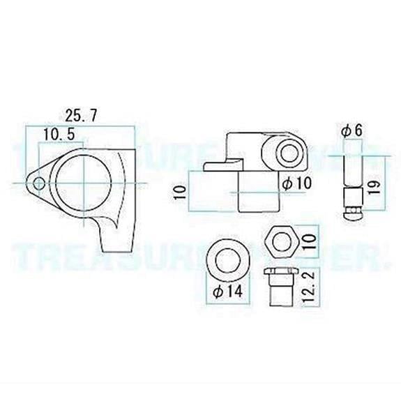 Gotoh SG301BK04 Akustik ve Elektro Gitar Burgu Seti (3-3 Dizilim)