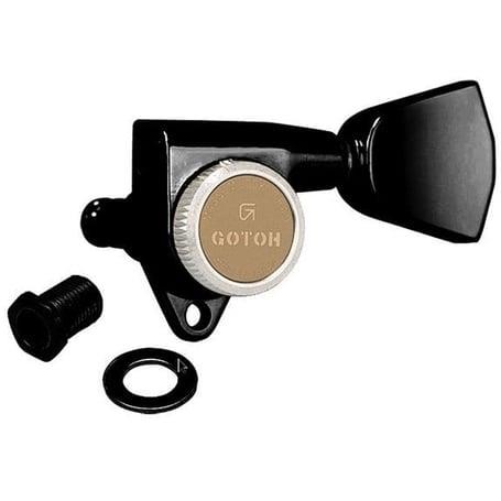 Gotoh SG301MGT04 BK Magnum Lock Trad. Kilitli Gitar Burgu Seti (3-3 Dizilim)