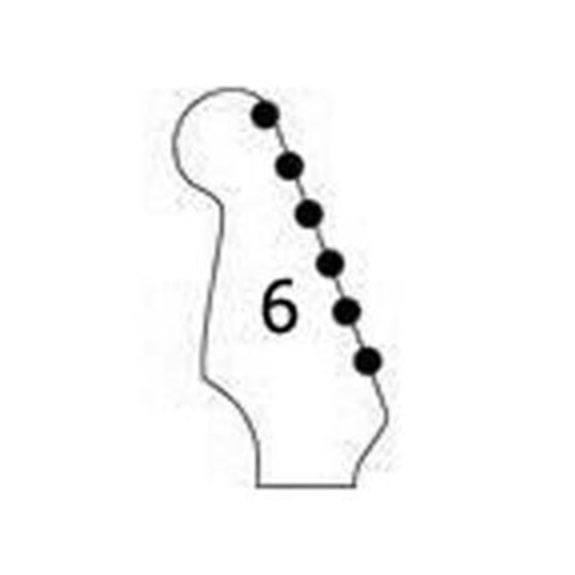 Gotoh SG381CR Elektro Gitar Solak veya Reverse Burgu Seti Krom (Ters 6 Dizilim)