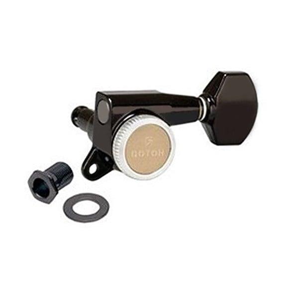 Gotoh SG381MGTBKL Kilitli Akustik ve Elektro Gitar Burgusu Siyah Tek (Üst)