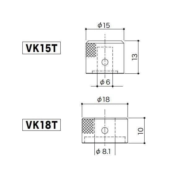 Gotoh VK15T/18T Dual Metal Knob Krom