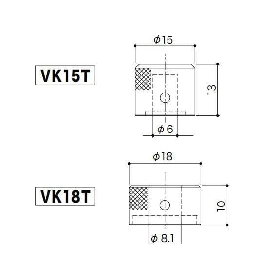 Gotoh VK15T/18T Dual Metal Knob Siyah Renk