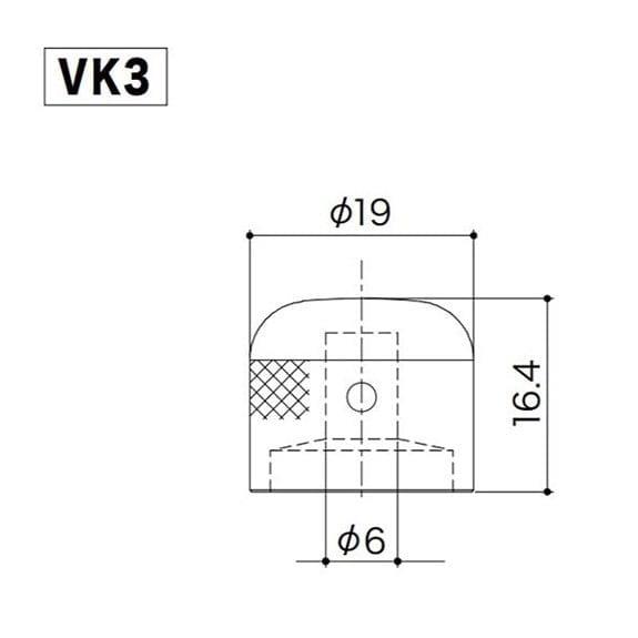 Gotoh VK3B Metal Knob Siyah Renk