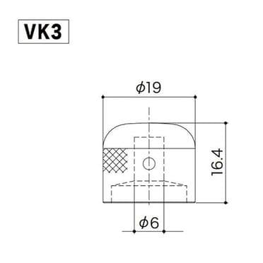 Gotoh VK3C Metal Knob Krom Renk