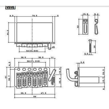 Gotoh Wilkinson VSVG NX Elektro Gitar Tremolo Set Nikel