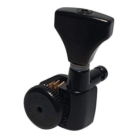 Hipshot 6GL0BT-20 Grip Lock Kilitli Gitar Burgusu Siyah Tek Alt