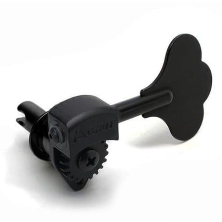 Hipshot Licenced Ultralite Clover Tekli Bas Gitar Burgu Sol Siyah (38) (Ekstra hafif)