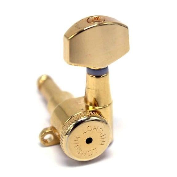 Hipshot Universal Mount Locking Elektro Gitar Kilitli Burgu Seti Altın (3-3 Dizilim) (10mm her modele uyar)