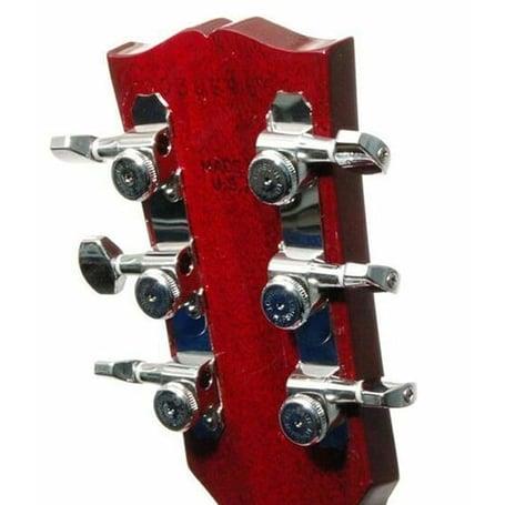 Hipshot Universal Mount Locking Elektro Gitar Kilitli Burgu Seti Krom (3-3 Dizilim) (10mm her modele uyar)