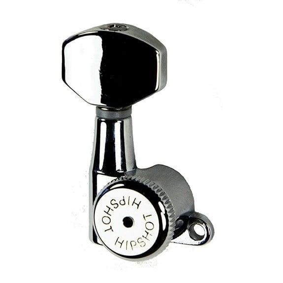 Hipshot Universal Mount Locking Elektro Gitar Kilitli Burgu Seti Krom (3-3 Dizilim) (10mm her modele uyar)