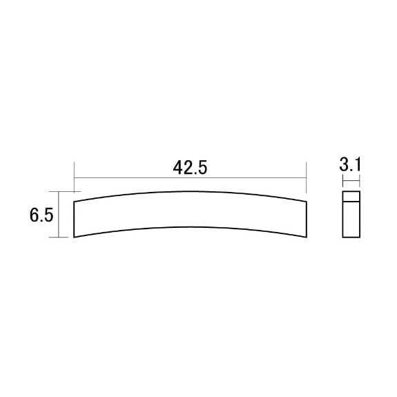 Hosco Japan BN402 Gerçek Kemik Gitar Üst Eşik Tel Yuvasız
