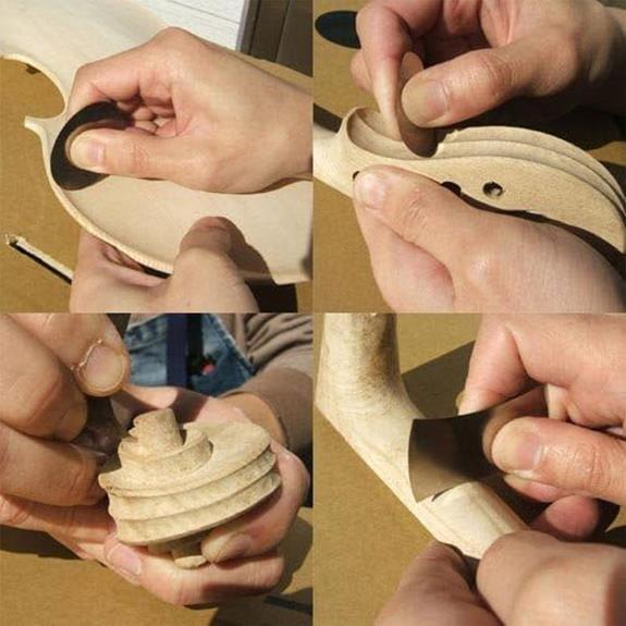 Hosco Japan H-TL-SCR5 Ağaç Kazıyıcı Mini Çelik Seti (5 adet)