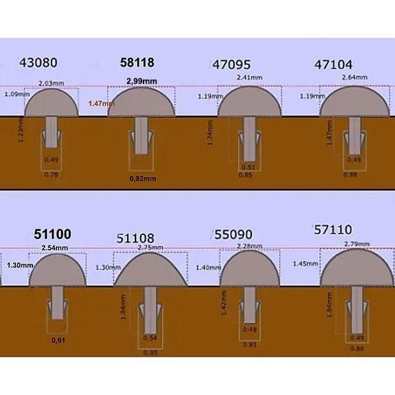 Jescar 47095-S Stainless Steel Fret - 61cm Üçlü Set