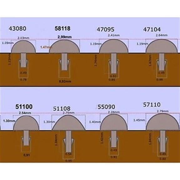 Jescar 51100 %18 Nickelsilver Fret 61cm Üçlü Set