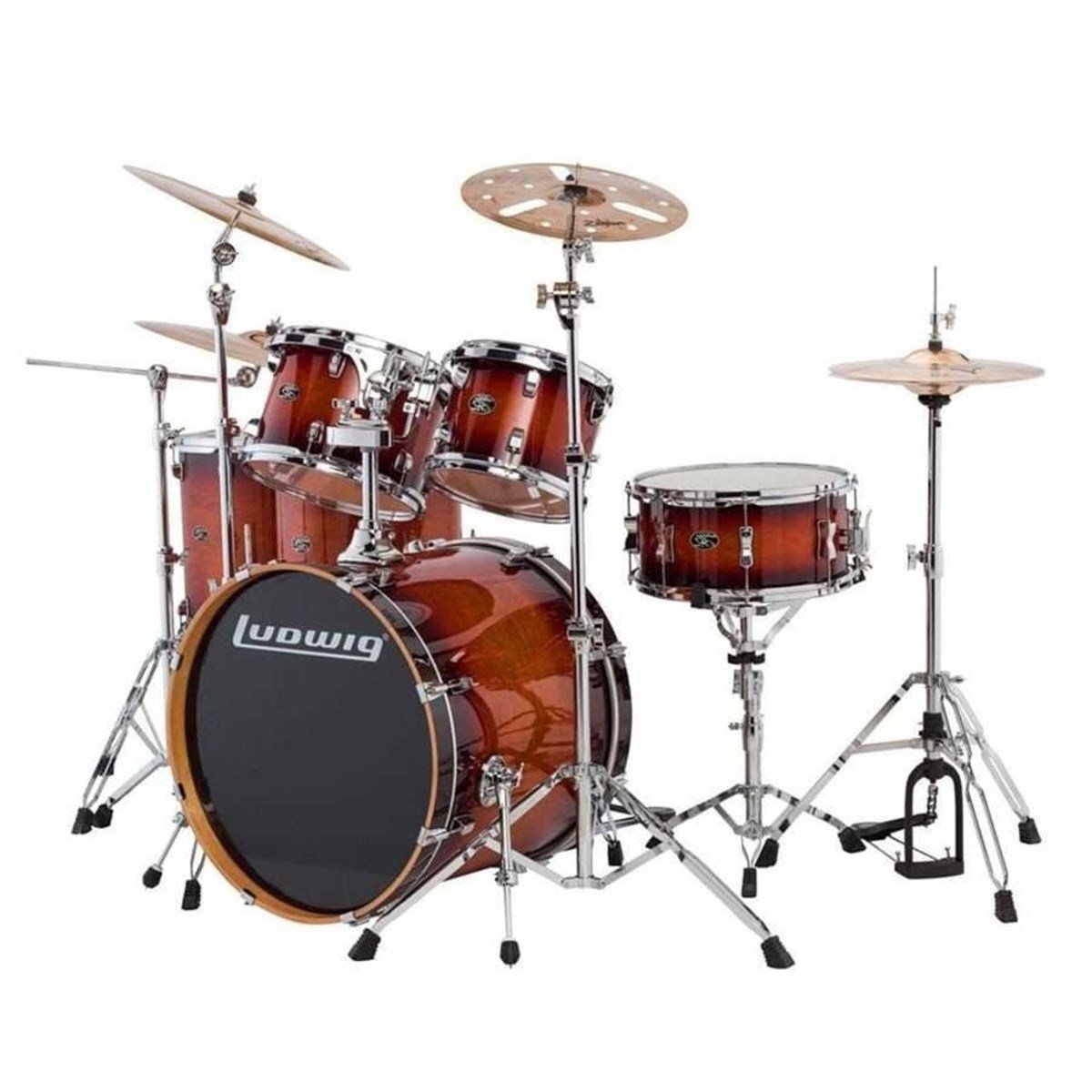Ludwig Evolution Maple (Mahogany Burst Shell) Bateri Seti
