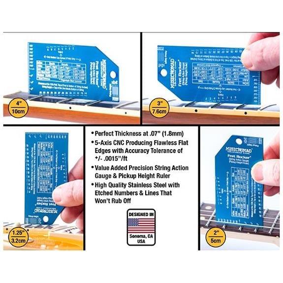 Musicnomad MN870 Fret Ölçü Kiti (Fret Rocker ve Fret Gauge)