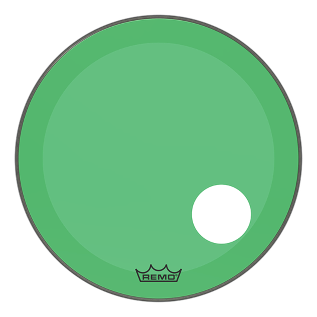 REMO P3-1320-CT-GNOH POWERSTROKE® P3 20 inç Yeşil Delikli Bas Davul Derisi